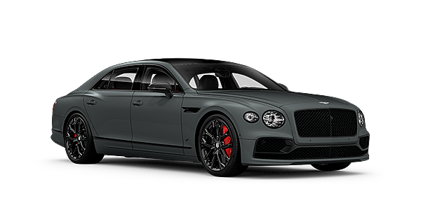 Bentley - Nanchang Bentley Flying Spur S front side angled view in Cambrian Grey coloured exterior. 
